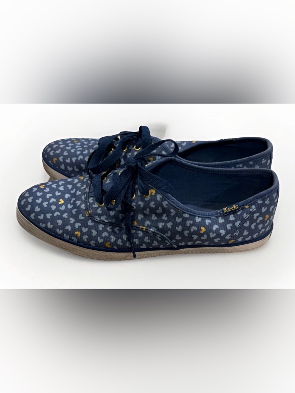 Taylor Swift x Keds Shoes Size Women's 8 Blue Hearts Rare Collab Summer